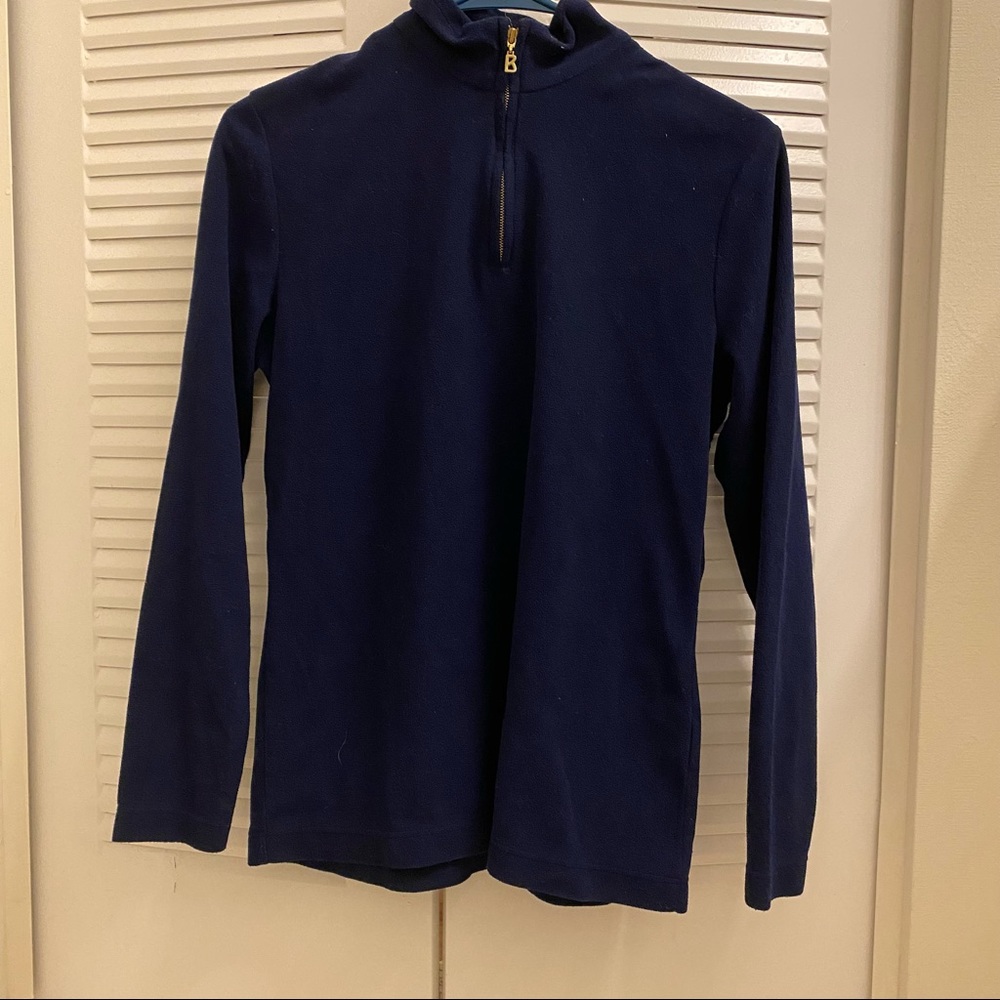 Bogner Mens Blue Fleece Half Zip Up